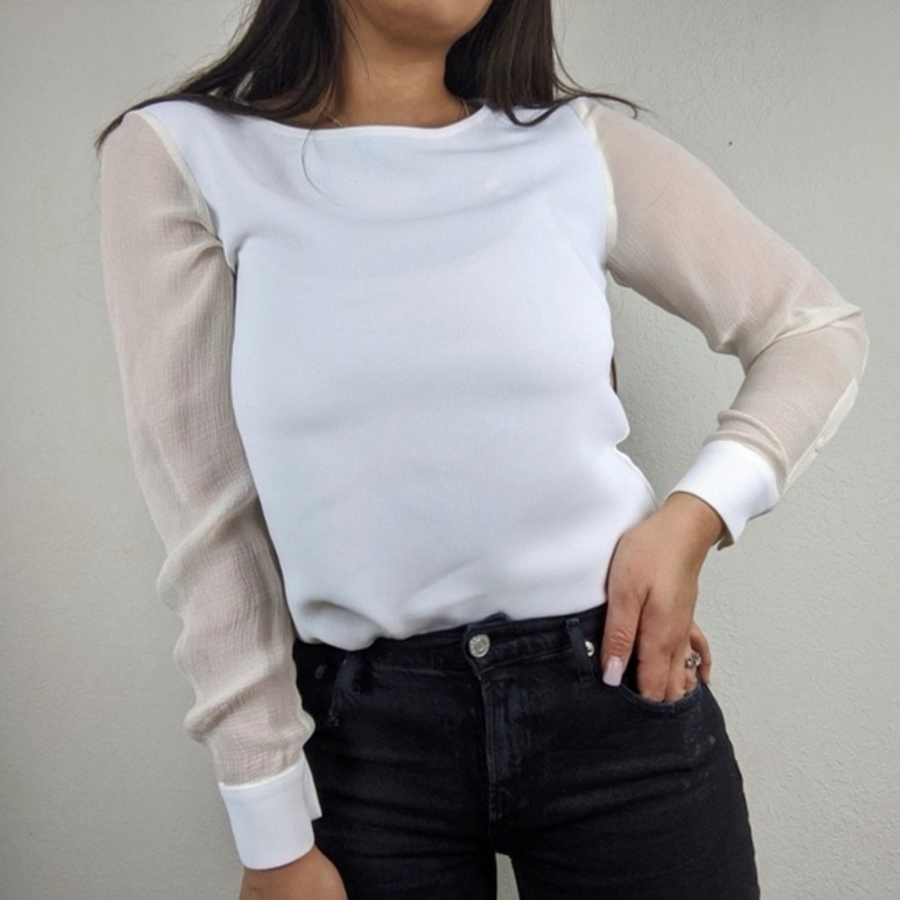 THEORY Changement Toska C mesh top / blouse- WORN ONCE
